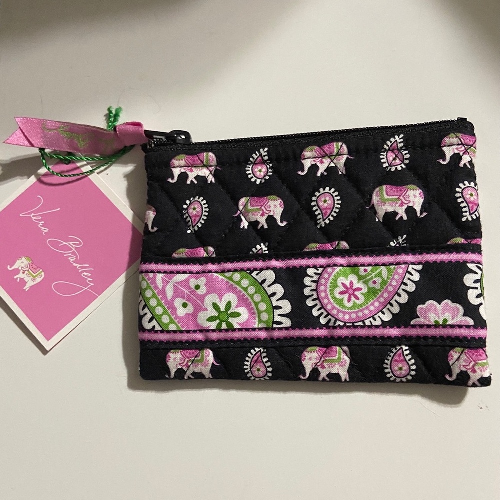VERA BRADLEY Pink Elephant Coin Purse NWT